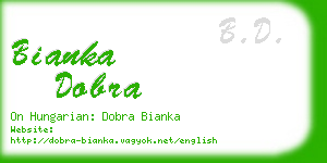 bianka dobra business card